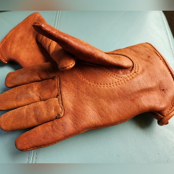 CABELA'S Loved Ranch Work Thinsulate Insulation Lined Golden Leather Gloves S - Picture 12 of 16